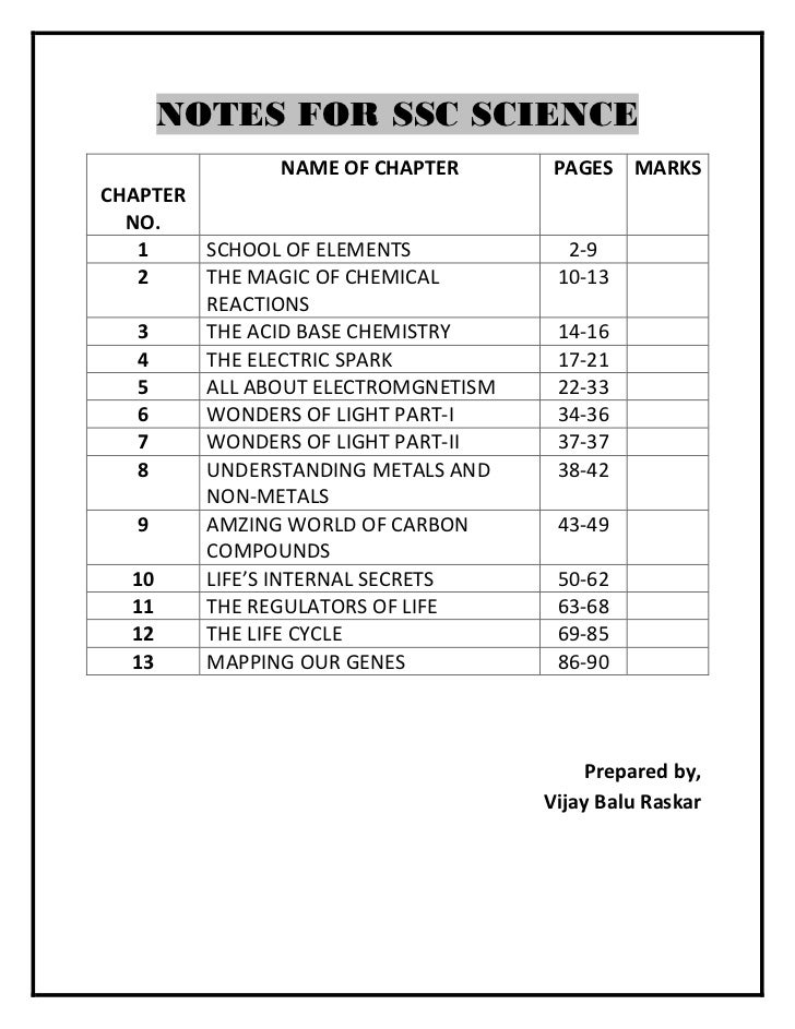 Class 9 Science Notes Pdf